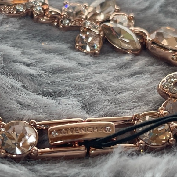 NEW Givenchy Rose Gold Tone Floral Crystal Bracelet - Picture 5 of 5